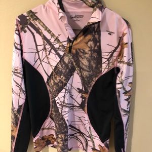 Pink Camo 3/4 zip